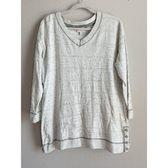 The Oprah Magazine Collection Talbots Woman Sweater VNeck Long Sleeve Gray Sz 1X - Picture 9 of 11